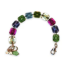 Bracelet by Mariana Cuba Coll. Sassy Fuchsia, Jonquil, Tanzanite, Peridot, Aq...