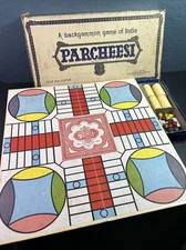 Vintage Parcheesi Gold Seal Edition 1959 Selchow & Righter co.