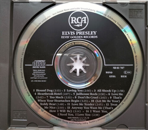 ELVIS PRESLEY Elvis Golden Records CD black face Beatles Rolling Stones Orbison - Bild 2 von 5