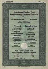 Raab Oedenburg Ebenfurt Eisenbahn 1940 Gy&ouml;r Wien Budapest Trianon 40 Reichsmark