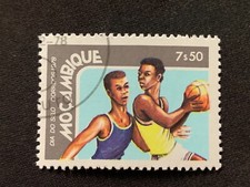 MOZAMBIQUE MOCAMBIQUE 1978 STAMP DAY SPORTS $7.50 BASKETBALL - FU CTO 7.50E