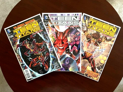 (lot of 3 Comics) Teen Titans #23 #24 #25 (DC 2013) Eddy Barrows 9.4 NM