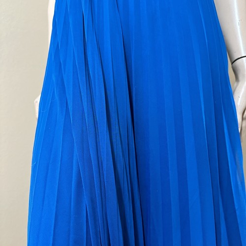 Women’s Teal Polyester Party Stretch Lined Pleated Beaded Size M Dress Sundress - Picture 5 of 21
