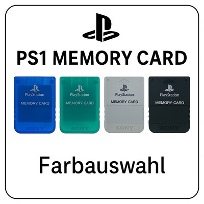 Original Sony PlayStation 1 Memory Card | PSX | PS1 Speicherkarte | Farbauswahl
