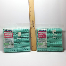 Two Vintage 1993 USA Made GOODY Large Snap Over Magnetic Rollers - Total of 20