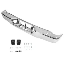 Rear Bumper Face Bar Chrome W/O Sensor Hole Fit For 2007-2013 Toyota Tundra
