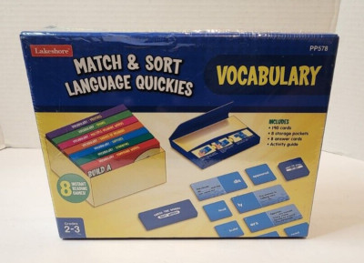 Lakeshore Vocabulary 8 Games Match & Sort Language Quickies Grades 2-3 - PP578