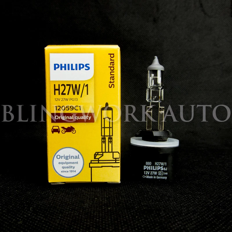 2PC Philips 880 H27W/1 OEM Factory Standard Replacement Fog Light Bulb 27W 12059 - Image 4 of 4