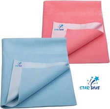 Baby Dry Sheet Blue  Pink Baby Bed Protecting Water Absorbing Sheet For  6 Mo