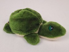 Vtg Dakin Little Ticktack Turtle Green Plush Bean Bag 8" Nutshell Filling 1980