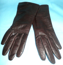 Fownes Women  s Genuine Leather Driving Gloves Lined Sz. 6 1/2 Brown