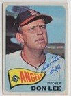 Don Lee 1965 Topps signed auto autographed card Angels