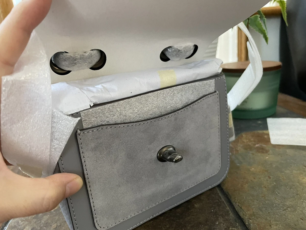 NWT Coach Madison Shoulder Bag 16 in Pewter Granite Leather