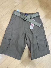 Mens Levis Squad Cargo Dark Khaki Shorts W/ Belt Size 28 for sale 