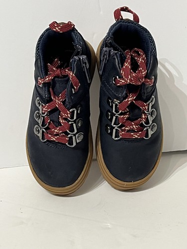 Clarks Nova Hike Bambini | Pelle Cera Navy | Stivali Stile Escursionista Bambini 5 1/2 F - Foto 4 di 18