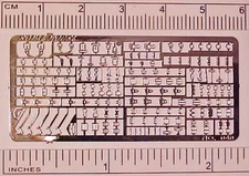 Photo Etched Sheet of 1:32 Model Horse Scale STABLEMATE BUCKLES - Silver-toned