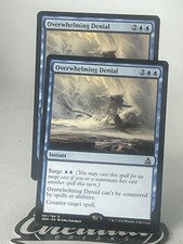 2x MTG Overwhelming Denial Oath of the Gatewatch 061/184 Regular Rare LP