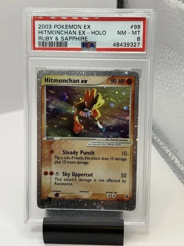 2003 Pokemon Hitmonchan ex Ruby & Sapphire 98/109 PSA 8 NM-MT