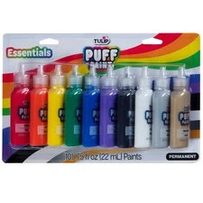 Puff Paint Essential Rainbow Colors 10-pack, Multi-Surface, Premium Quality, ...