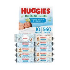 Huggies Natural Care Cucumber, Aloe and Vitamin E Baby Wipes, Hypoa... Fast Ship