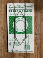 NOS Roberts Colonial Vintage 4 Point Plate Hanger No 450 For Plates 10 to 14 In