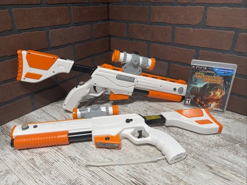 PS3 Cabela’s Top Shot Elite Guns (X2 Lot) Bundle Controllers w/DONGLES & Game!