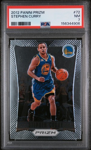 2012 PANINI PRIZM #72 STEPHEN CURRY PSA 7