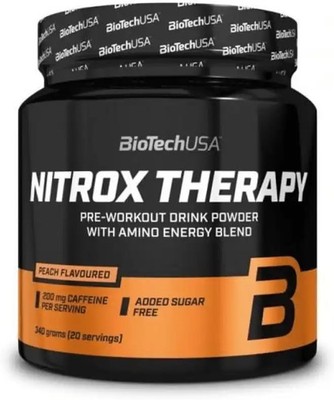 BioTechUSA Nitrox Therapy - Pre-Workout Peach Flavor, 340g