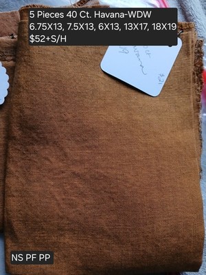 5 Pieces 40 Count Havana Linen - Weeks Dye Works