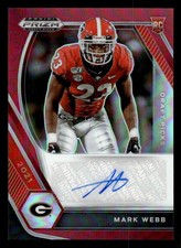 2021 PRIZM DRAFT MARK WEBB DPA-MAW AUTOGRAPHS RED RC 159/199 GEORGIA BULLDOGS