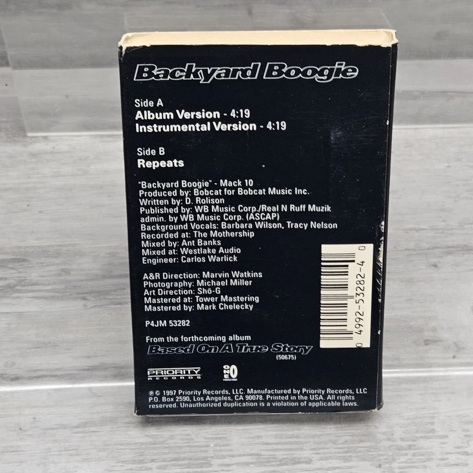 Mack 10 Backyard Boogie 1997 Cassette Tape Single Rap Hiphop R&B - Image 2 of 3