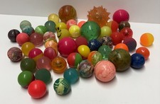 Vintage Bouncy Balls Assorted Colors  Sizes Lot Of 52