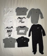 Nike Lot of 4 Pieces Baby Boy 3 Months Logo Pants Bodysuits Sleeper Fast Ship