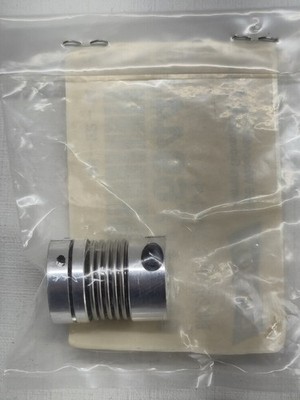 Flexible Coupling Bellows Clamp, Aluminum Hub w/Stainless Steel Bellows 1/4