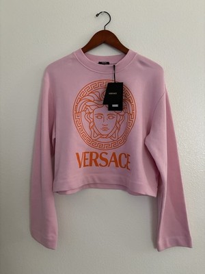 100% Authentic- Versace Pink Sweatshirt Size 42 IT