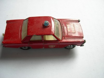 MERCURY FIRE CHIEF FEUERWEHR MATCHBOX SUPERFAST No.59 ENGLAND 1970 bespielt
