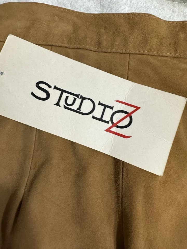 FALDA Mona Mode Bronceada Flecos Gamuza Cuero Western Moto Boho Hippie Para Mujer’s XXS Foto 3 de 4