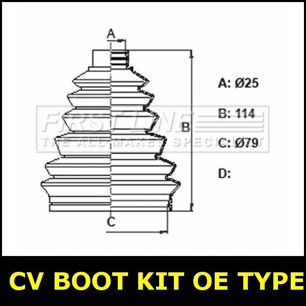 CV Boot Kit OE Type Front Outer Fits RENAULT KANGOO OPT1/2 I 1.5 1.9 KC0/1 4381