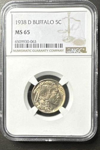 1938-D NGC MS65 Buffalo Nickel!
