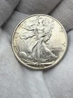 1936 Walking Liberty Half Dollar In AU+ Condition Toned With Lots Of Luster L91
