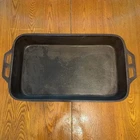 Vintage Lodge Fish Rectangular Pan / Stubby Legs / Antique
