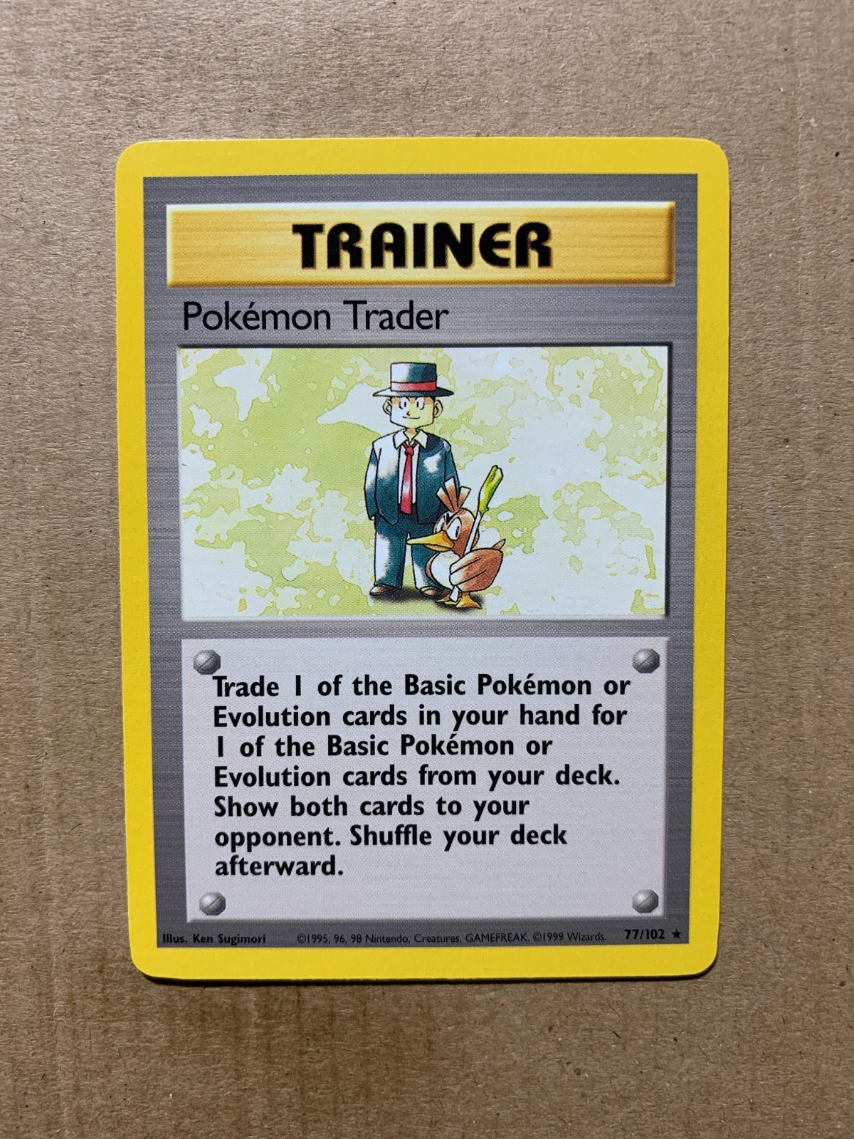 Pokemon Trader 77/102 Base Set - Rare Pokemon Card - NM/Mint
