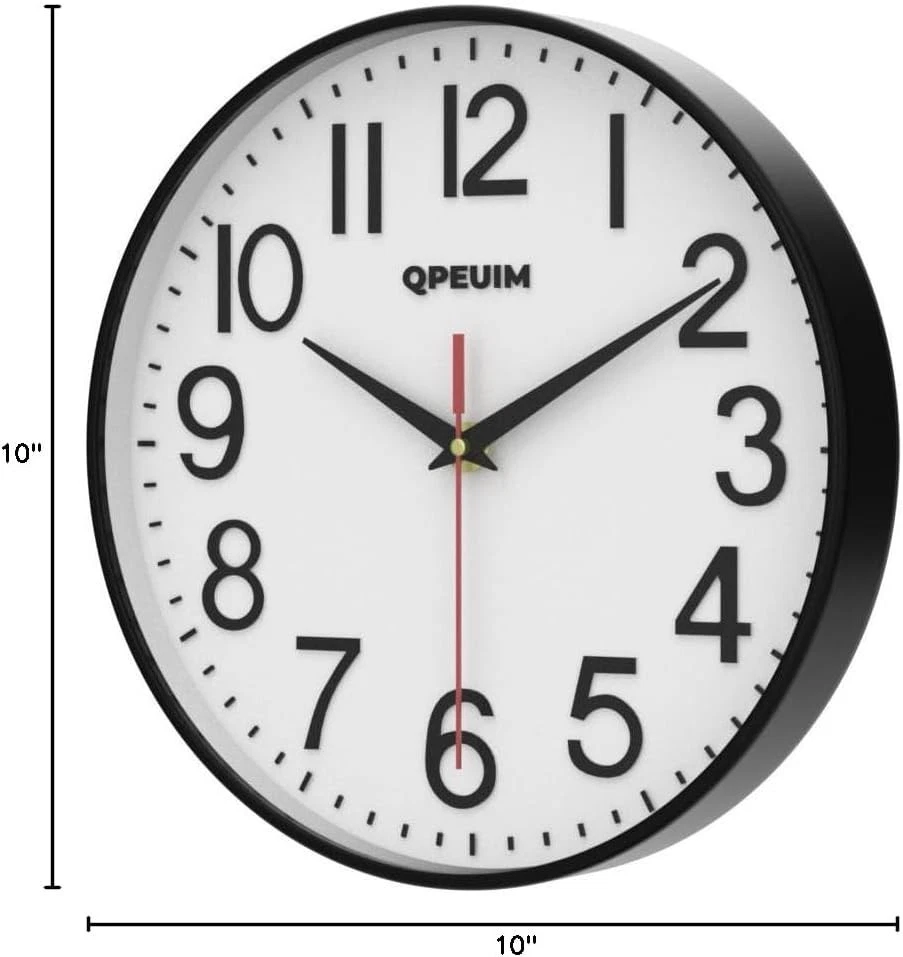 Reloj de Pared 10" o 12 Pulgadas Relojes de Pared Sin Marcos Funciona con Batería con Estereosc Foto 4 de 4