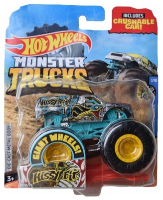 Hot Wheels Monster Trucks Animal Attack Hissy Fit with Crushable Car