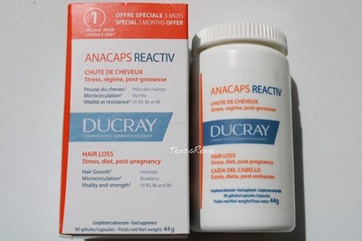 Ducray Anacaps Reactiv Reactive Hair Loss 90 Capsules 3 Months Supply