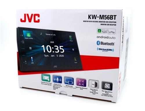 JVC KW-M56BT 2-DIN Digital Media Receiver CarPlay Android Auto Bluetooth USB - Image 4 of 4