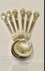6 Chantilly Sterling Silver 925 spoons, set