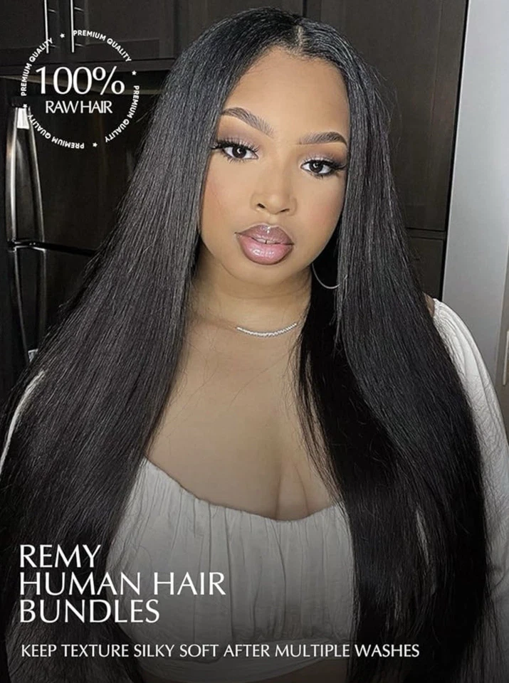 Paquetes de cabello indio crudo cabello humano liso virgen sin procesar 18 pulgadas Foto 3 de 4