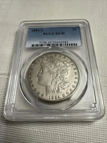 1884S Morgan Silver Dollar - PCGS Graded XF45