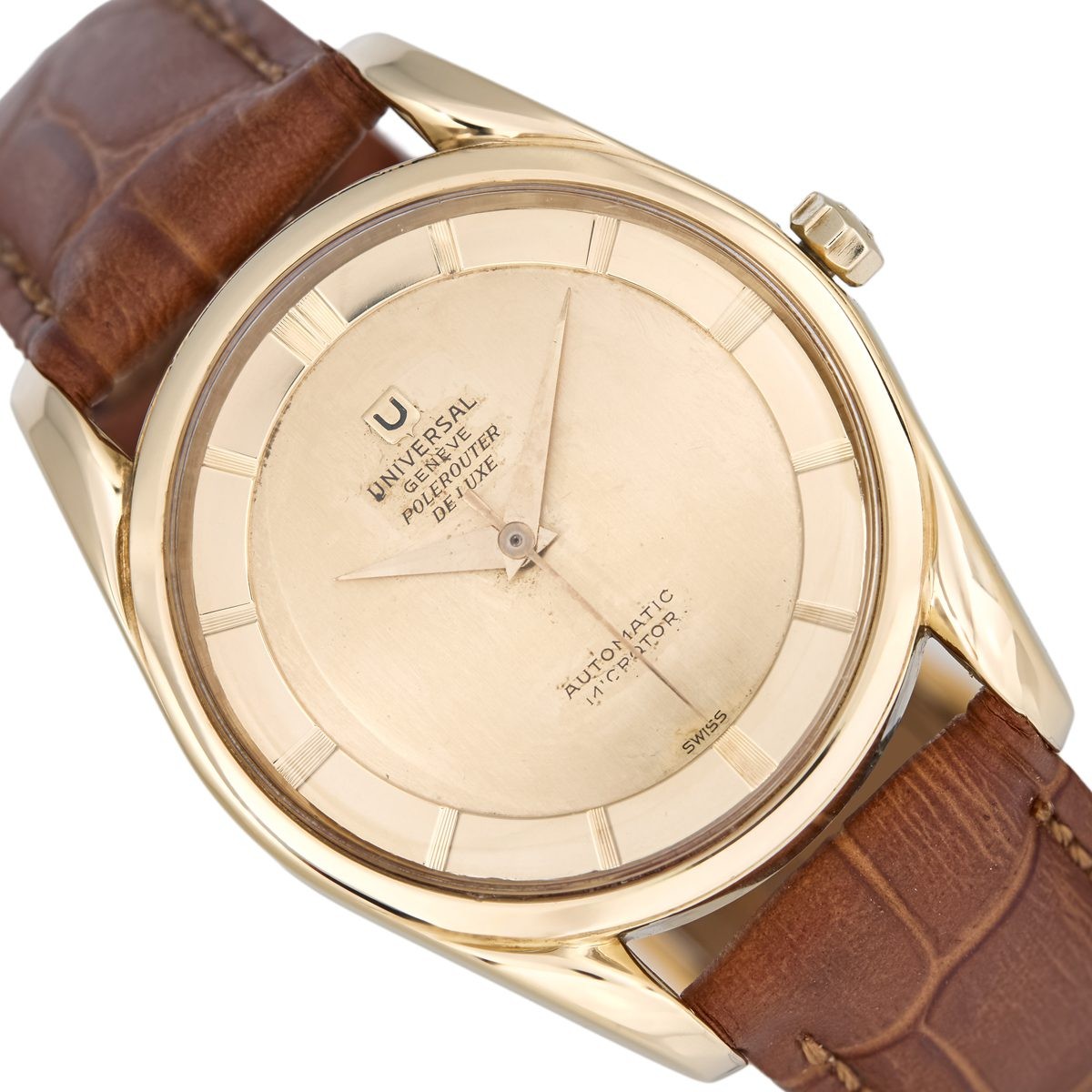 Universal Geneve Polerouter Deluxe Cal.215 18ct 1957
